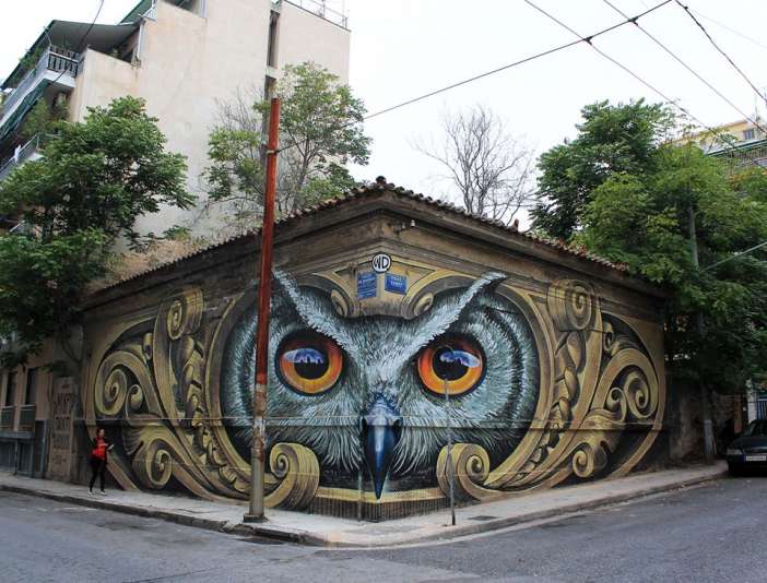 athens graffiti owl