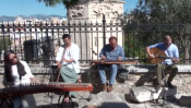 Amoeba Trio Performs At The Ancient Roman Agora Of Athens