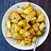 Patates Fournou - Greek Roasted Potatoes With Lemon &amp; Garlic