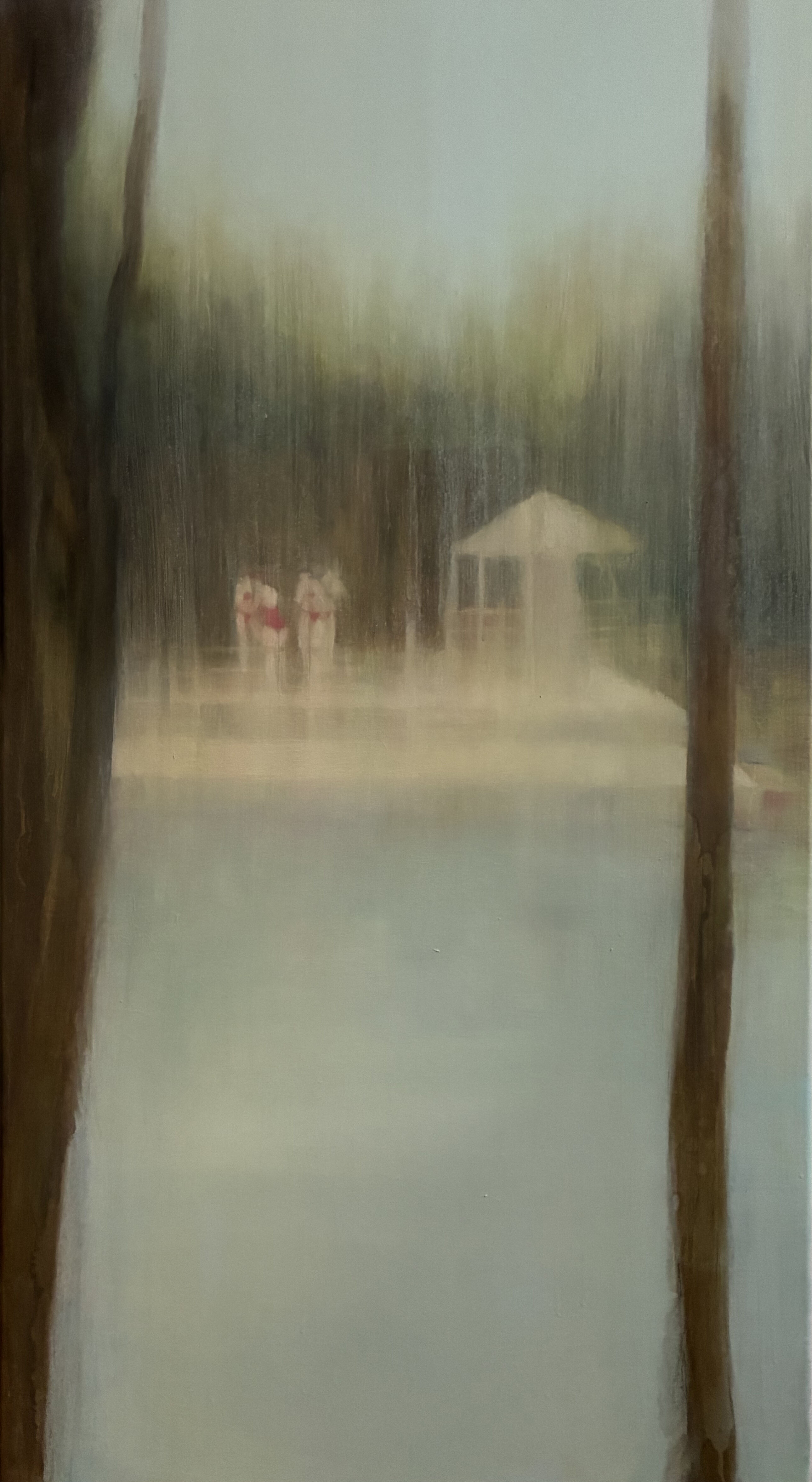 Dry off Bathers Bond oil on linen 70cm x 130cm 2025 2