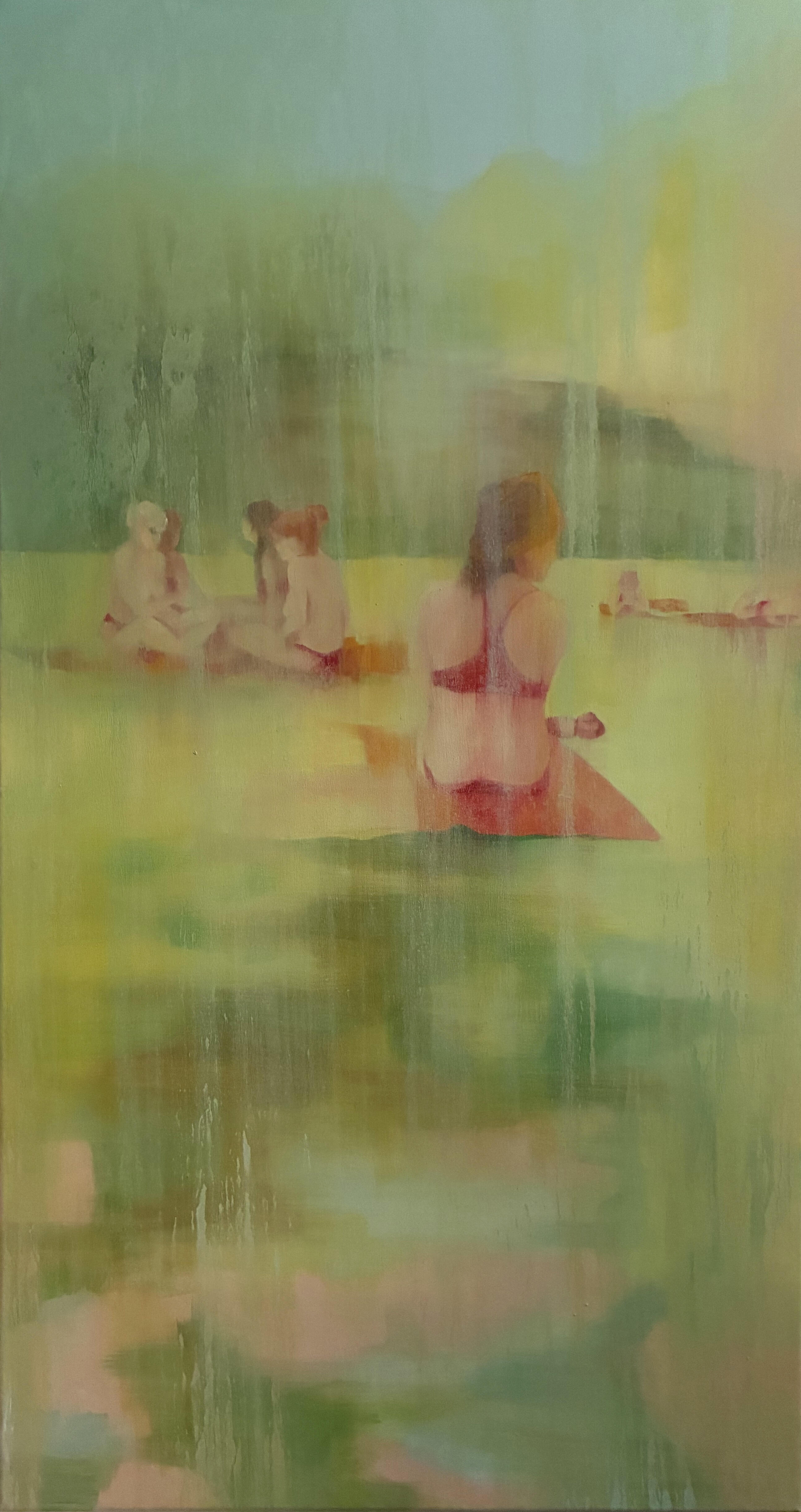 Sunbath Bathers Bond oil on linen 70cm x 130cm 2025 2