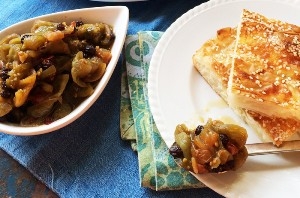Pleated Feta Filo Pie &amp; Green Tomato Chutney