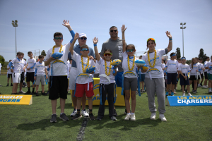 Hundreds Of Children Take Part In The First-Ever NFL Flag Football Camp In Messinia, Hosted By The Los Angeles Chargers