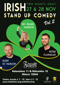 Irish Stand-up Comedy Live In Athens 2019