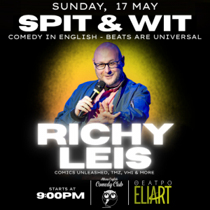 Athens English Comedy Club Presents Richy Leis's Solo Show ‘SPIT &amp; WIT’!