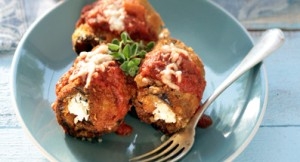Eggplant Dolmades With Herbs And Cheese