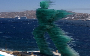 The 3 metre copy looking out to sea