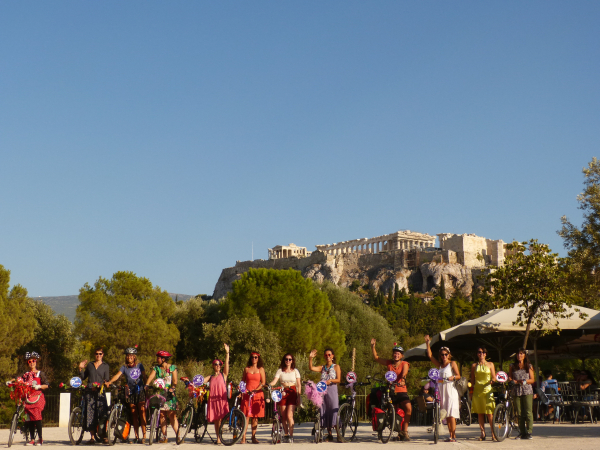 Athens Women On Bicycle