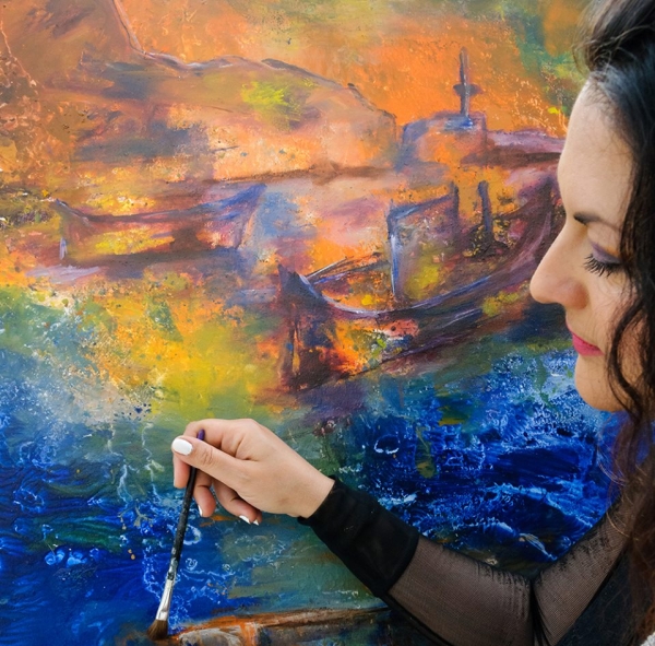 Greekblue ~ Painting Exhibition By Angela Petrova
