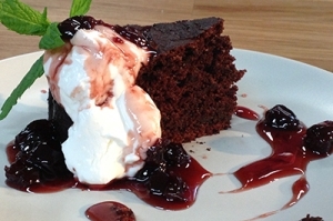 Chocolate Cake With Yogurt, Olive Oil And Vyssino