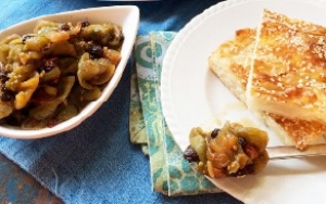 Pleated Feta Filo Pie &amp;  Green Tomato Chutney