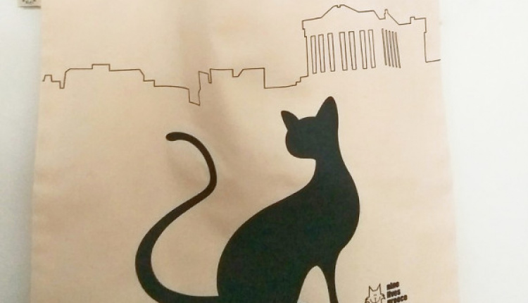 Acropolis Cat Totes - Nine Lives Greece