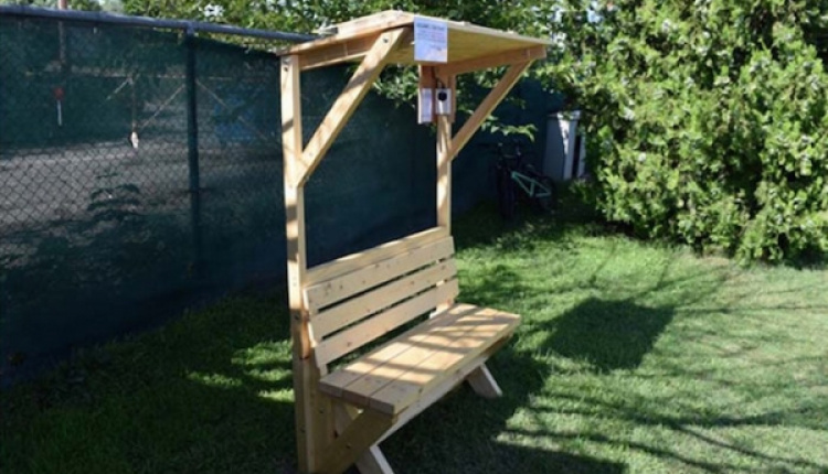 Larissa Goes "Green" With First Wooden Solar-Powered Charging Bench