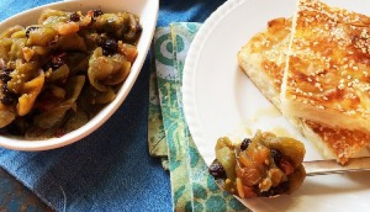 Pleated Feta Filo Pie & Green Tomato Chutney