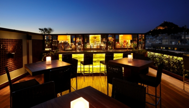 The Grande Bretagne's 2 Roof Garden Bars