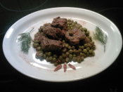 Kokkinisto Me Araka Beef Casserole Gravy With Peas