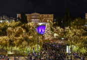 Christmas Tree Lights Up at Syntagma Square