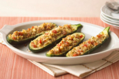 Stuffed Zucchini - Kolokithia Yemista