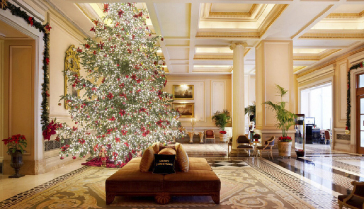 Christmas Tree Illumination At Hotel Grande Bretagne