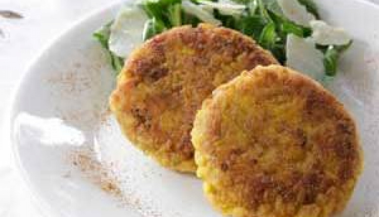 Saffron-Leek Pilafi Fritters