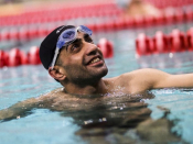 Syrian Refugee Carries Olympic Flame In Athens