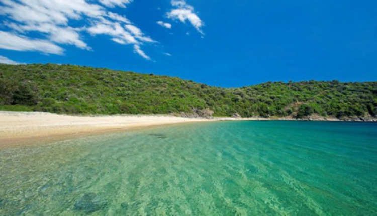 Beaches Of Mount Athos In Halkidiki